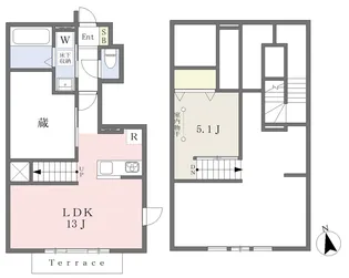 ベルリード吉岡A棟【101号室】の間取り