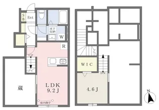 ベルリード吉岡B棟【101号室】の間取り