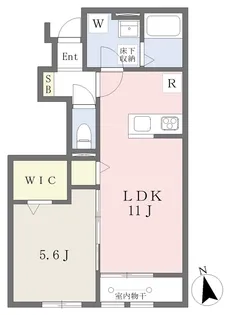 ベルリード吉岡B棟【103号室】の間取り