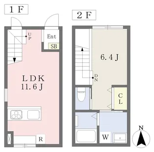 角五郎AP B棟【101号室】の間取り
