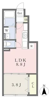角五郎AP B棟【102号室】の間取り