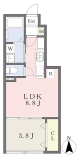 L.2【105号室】の間取り