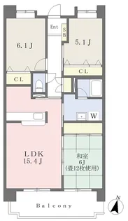 ファスティーナ植田【405号室】の間取り
