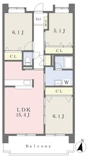 ファスティーナ植田【603号室】の間取り