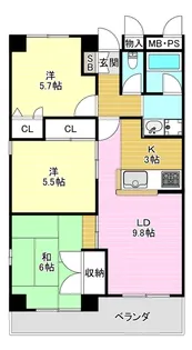 フローリッシュⅠ【303号室】の間取り