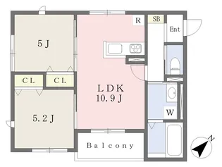 villa al mare加古川駅前【101号室】の間取り