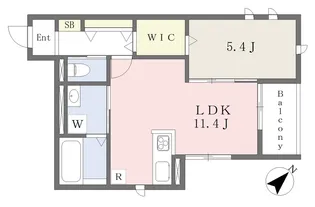 villa al mare加古川駅前【203号室】の間取り
