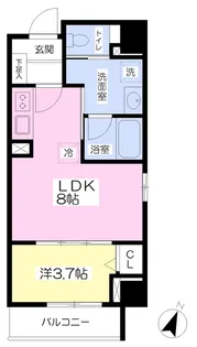 ヴィータ フェリーチェ【103号室】の間取り