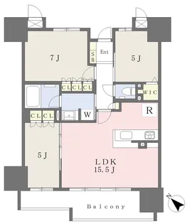 プレミスト泉町【802号室】の間取り