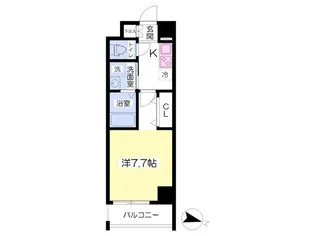 アヴェニュー・ドゥ【411号室】の間取り