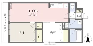 ルミエール ニイゾ【104号室】の間取り