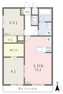 ルミエール ニイゾ【203号室】の間取り
