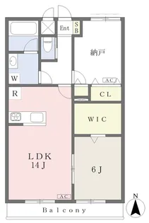 ルミエール ニイゾ【202号室】の間取り
