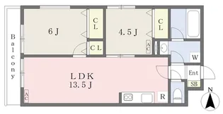 ルミエール ニイゾ【305号室】の間取り