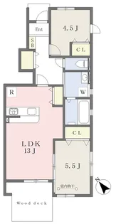 コンフォート中野【101号室】の間取り