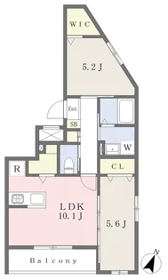 Residence de 池下【201号室】の間取り