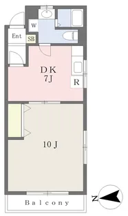 シェレナ朝生田【206号室】の間取り