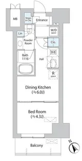 ミリアレジデンス浅草橋Ⅱ【5階】の間取り