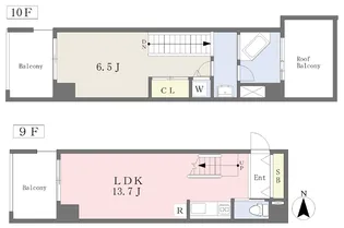 トゥニール河原町【904号室】の間取り