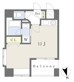 オスト・ヴォルケ東雲【403号室】の間取り