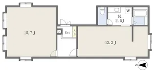 亀島888BLD【4F号室】の間取り