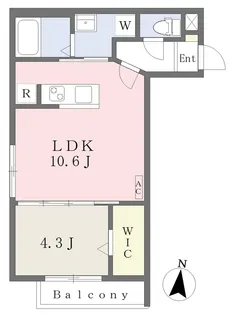 円山公園ビューアパートメント【411号室】の間取り