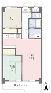 ドミール市ヶ尾【506号室】の間取り