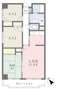 ミレブローズ・サダヒロ【201号室】の間取り