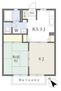 エトワールB棟【102号室】の間取り