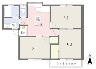 セジュールK3【203号室】の間取り