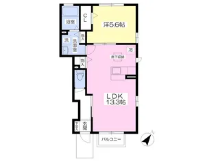 PUNO中山【103号室】の間取り