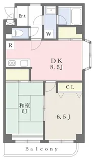 ブランシェ宮千代【201号室】の間取り