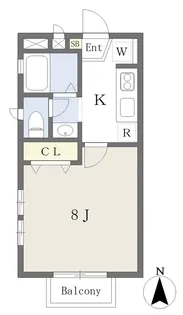アーバン・ド・ジュネス小松島【105号室】の間取り