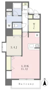 BellaVita泉町Ⅱ【203号室】の間取り