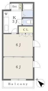 イーグルハイツ小松島Ⅰ【204号室】の間取り