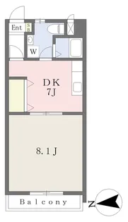 シェレナ朝生田【204号室】の間取り
