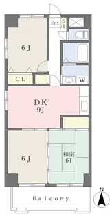 ファミール空港通【505号室】の間取り