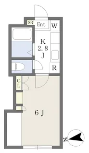 台原パークヴィラ【110号室】の間取り