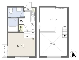 chalet船橋本町【101号室】の間取り
