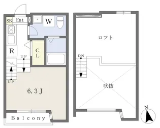 chalet船橋本町【103号室】の間取り
