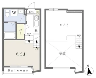 chalet船橋本町【202号室】の間取り