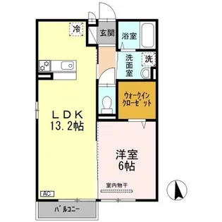 ル アンブル【A103号室】の間取り