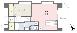 ウインド・ビュー大街道【601号室】の間取り