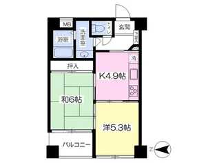 東急ドエルアルス長町南【403号室】の間取り