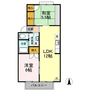ルミエール22 C棟【203号室】の間取り