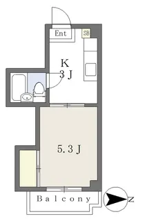 プロヴァンス桑原【203号室】の間取り