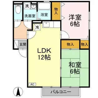 セジュール和泉Ⅱ B棟【202号室】の間取り