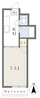 KBコート土居田Ⅱ【210号室】の間取り