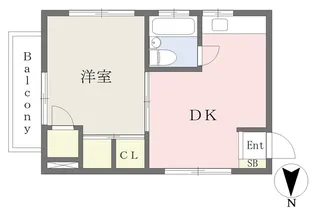 ヴィラ・アンソレイエ萱町【401号室】の間取り