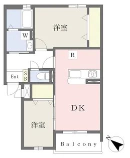Muu.朽網駅北【105号室】の間取り